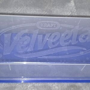 Vintage Kraft Velveeta Cheese Keeper Storage Container Blue Clear Plastic 2 LB